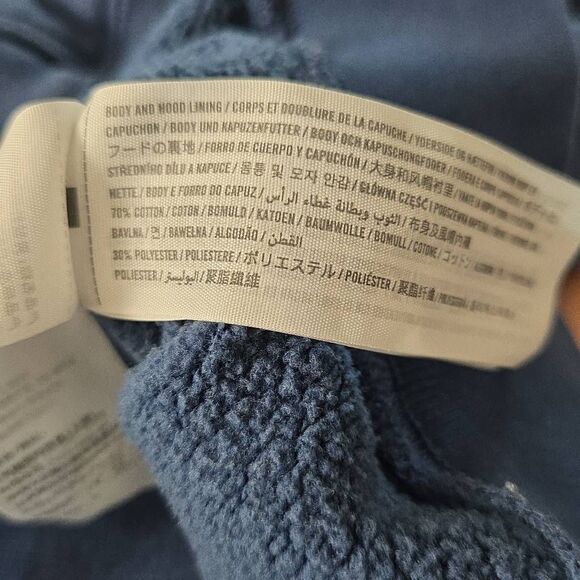 Abercrombie & Fitch Men's Size Large Blue Oversized Zip Up Hoodie - Picture 7 of 7